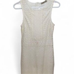 Dex Cream Halter Sheath Mini Dress